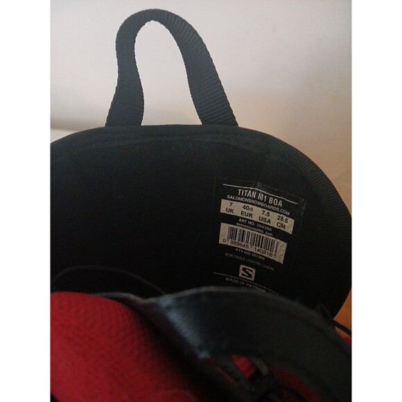 Men's Salomon Titan M1 Black Red Snowboard Boots 7.5US 7UK in GREAT Condition!! - Picture 6 of 9